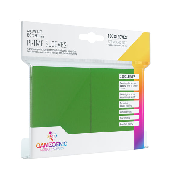 GG Prime Sleeves - Green - Standard (66 x 91 mm)