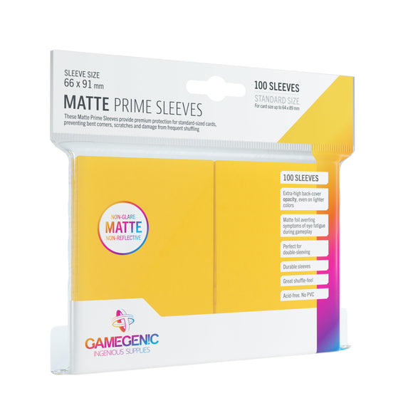 GG Matte Prime Sleeves - Yellow - Standard (66 x 91 mm)