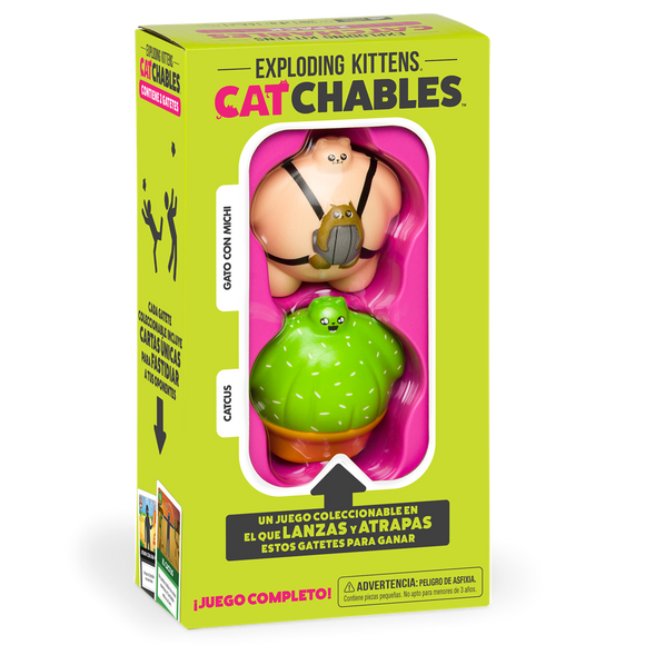 Exploding Kittens Catchables 2-Pack 2 Gato con michi y Catcus