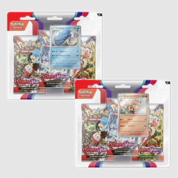 Scarlet & Violet 3–Pack Blister (Inglés)